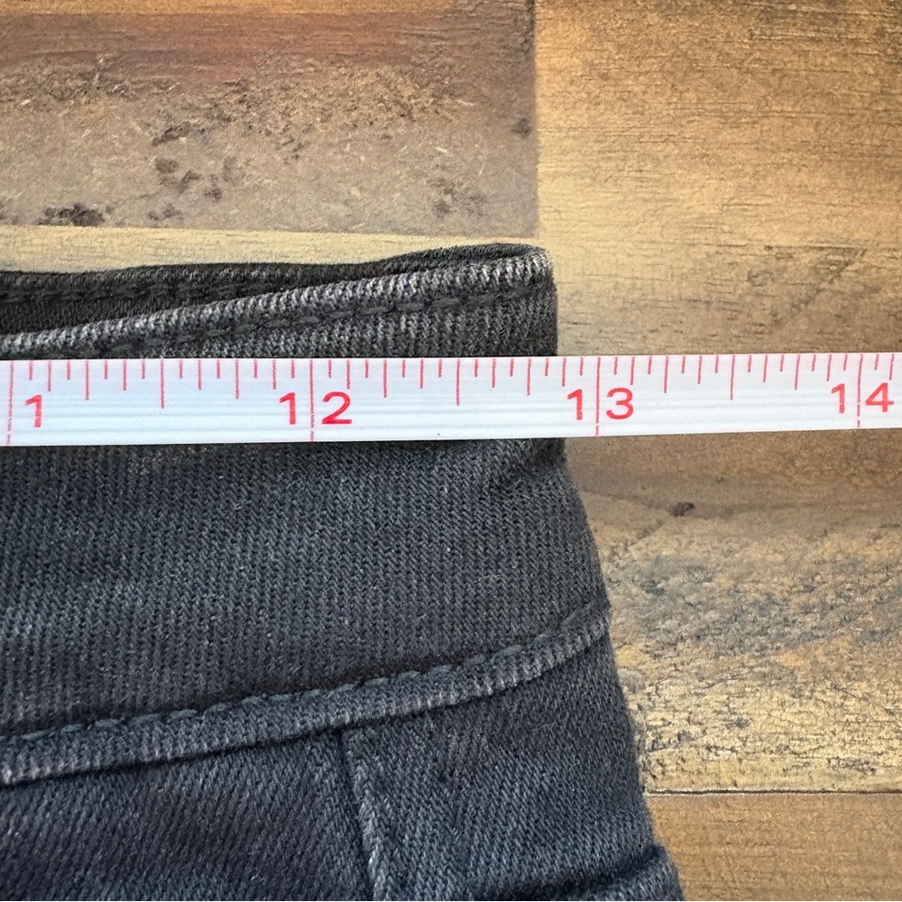 Flying Monkey Black High Rise Split‎ Flare Stretch Long Jean Womens 24 Tall NWT - Picture 11 of 12